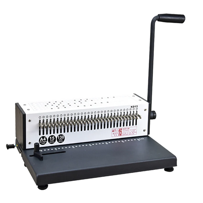 

KD15 Binding Machine Loose Leaf Punching Machine 1-30 Holes Self Adjustable Hole Single Coil Hard Clip File Loose Leaf