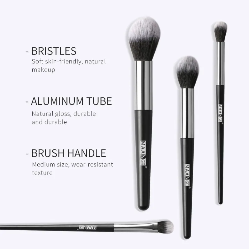 6Pcs Eye Shadow Makeup Brush Set for Women Foundation Concealer Makeup Soft Bristles Shader Brush Beauty Makeup Tools Portable