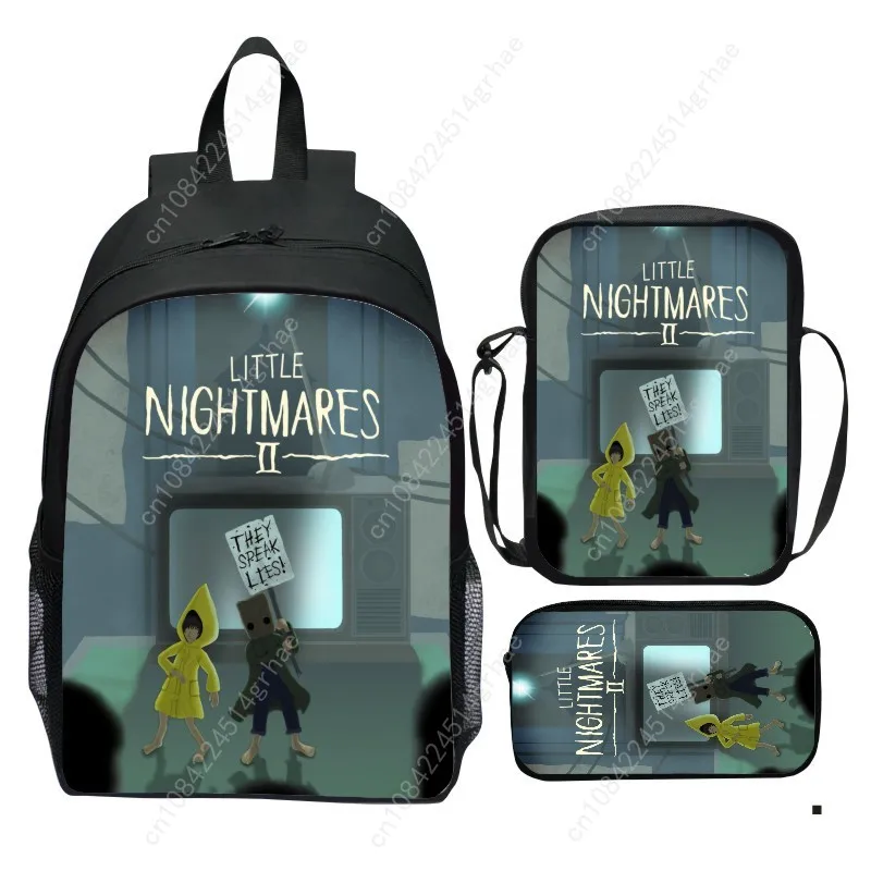 Tas ransel Little Nightmares, tas ransel Little Nightmares 2, tas selempang kecil, tempat pensil