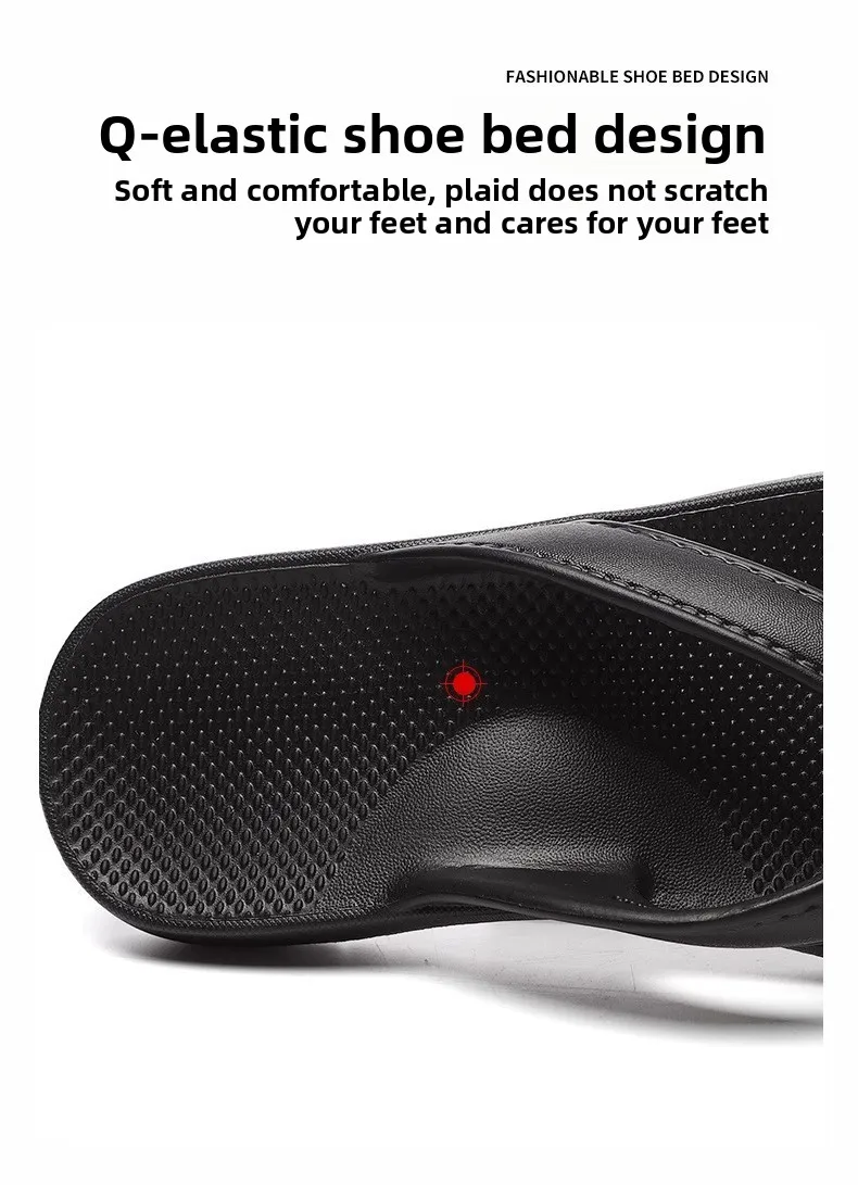 Weichsohlige Rutschfeste Casual Flip-Flops, Modische Paar-Sandalen, Vielseitige Sommer-Strand- und Badezimmer-Hausschuhe – Detail 5