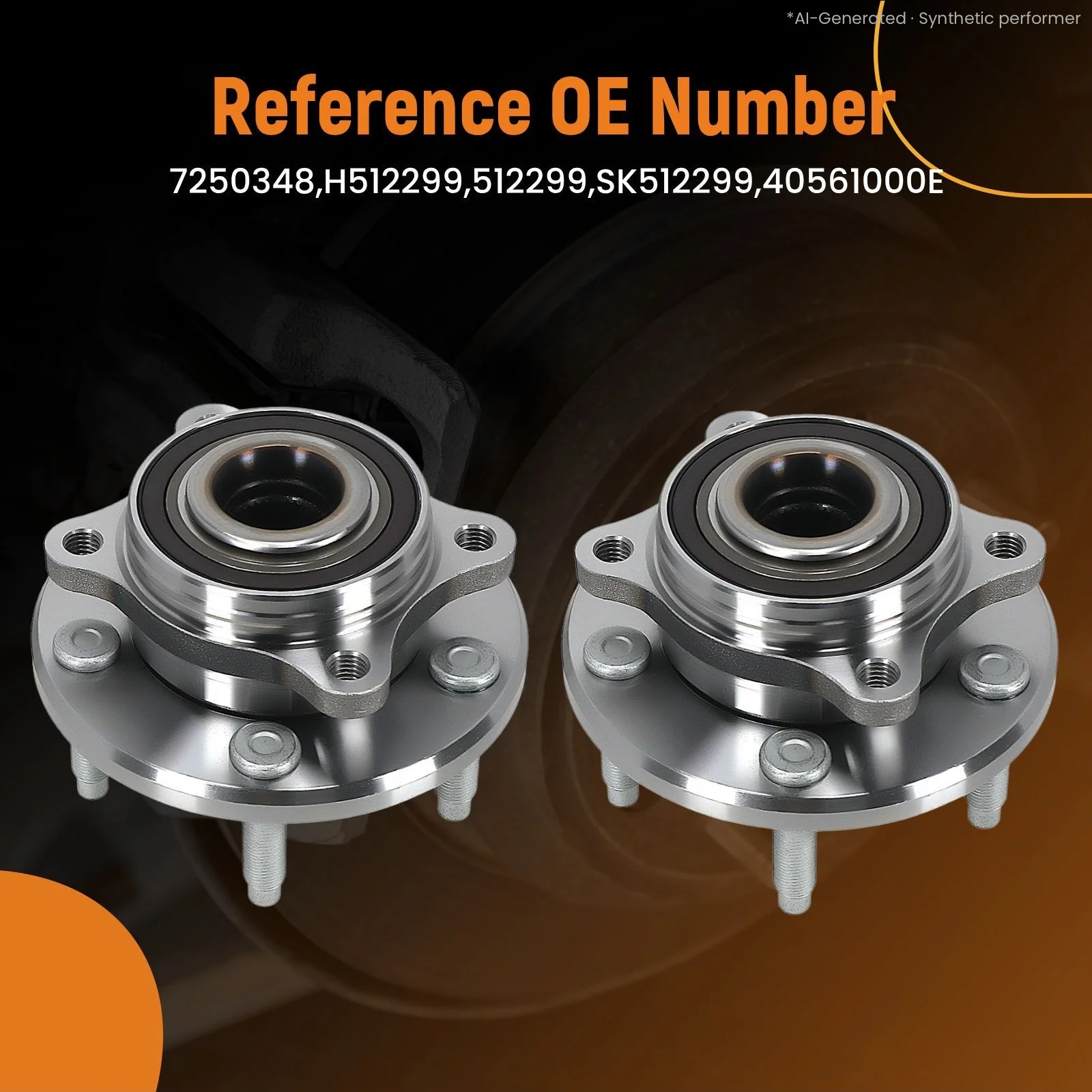 2x Rear Wheel Hub Assembly for Mercury Montego FWD 2005-2007 for 512299 ABS