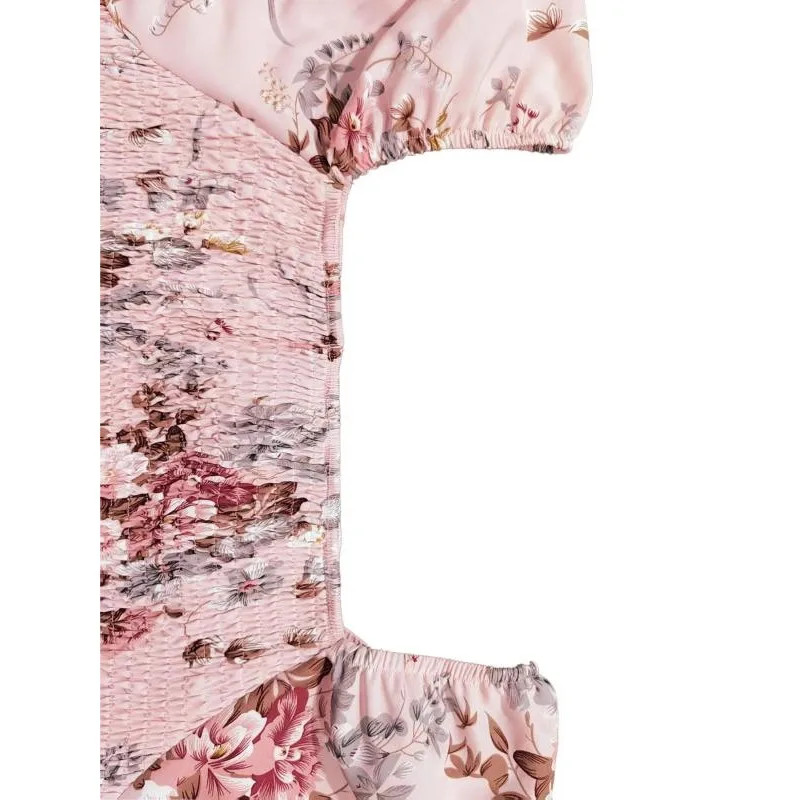 Minivestido de talla grande con estampado de volantes y mangas aleteadas para mujer, vestido informal con cuello cuadrado para vacaciones en la playa y vacaciones