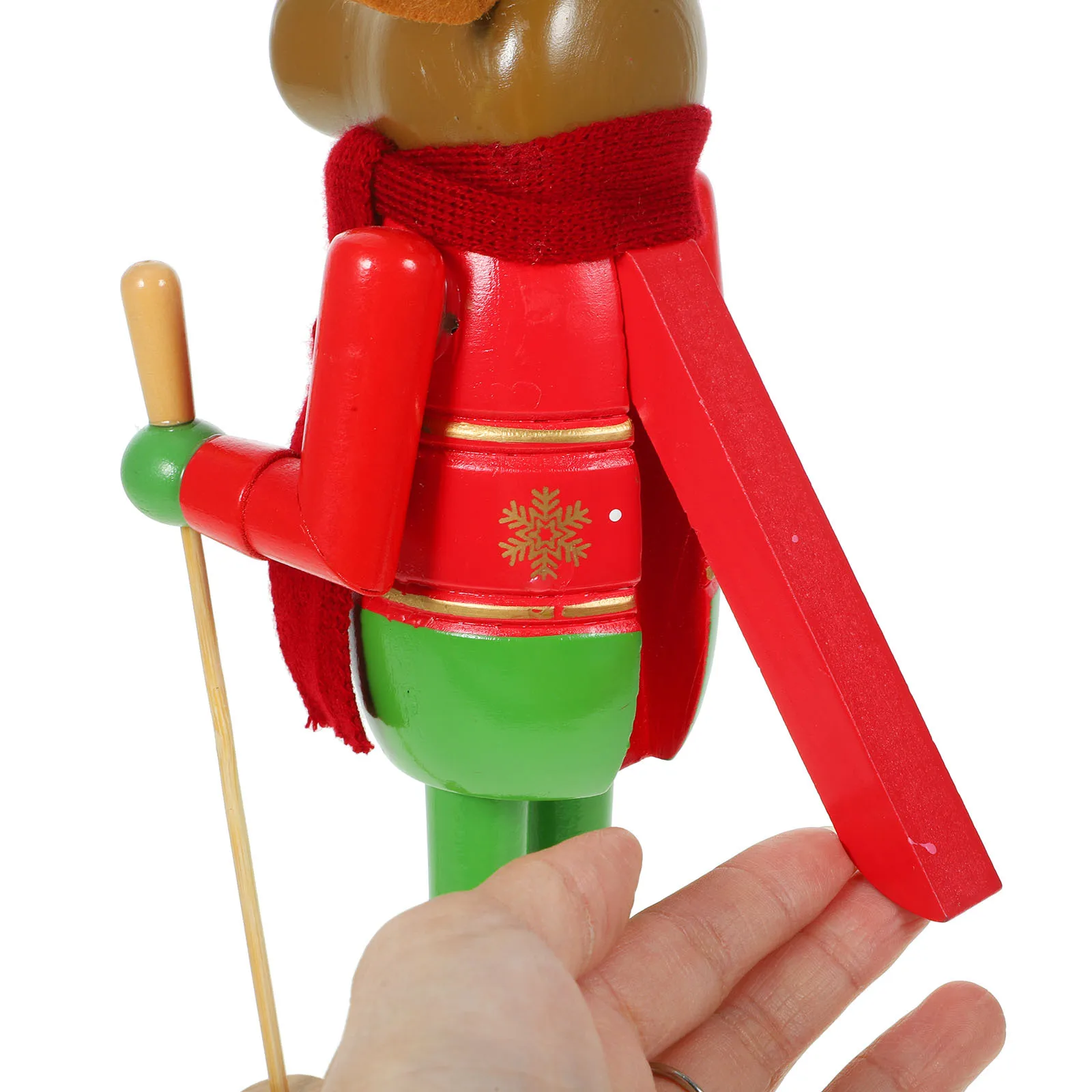 

Handmade Wooden Skiing Nutcracker Christmas Decoration Classic Xmas Tabletop Ornament Holiday Home Decor Nutcrackers