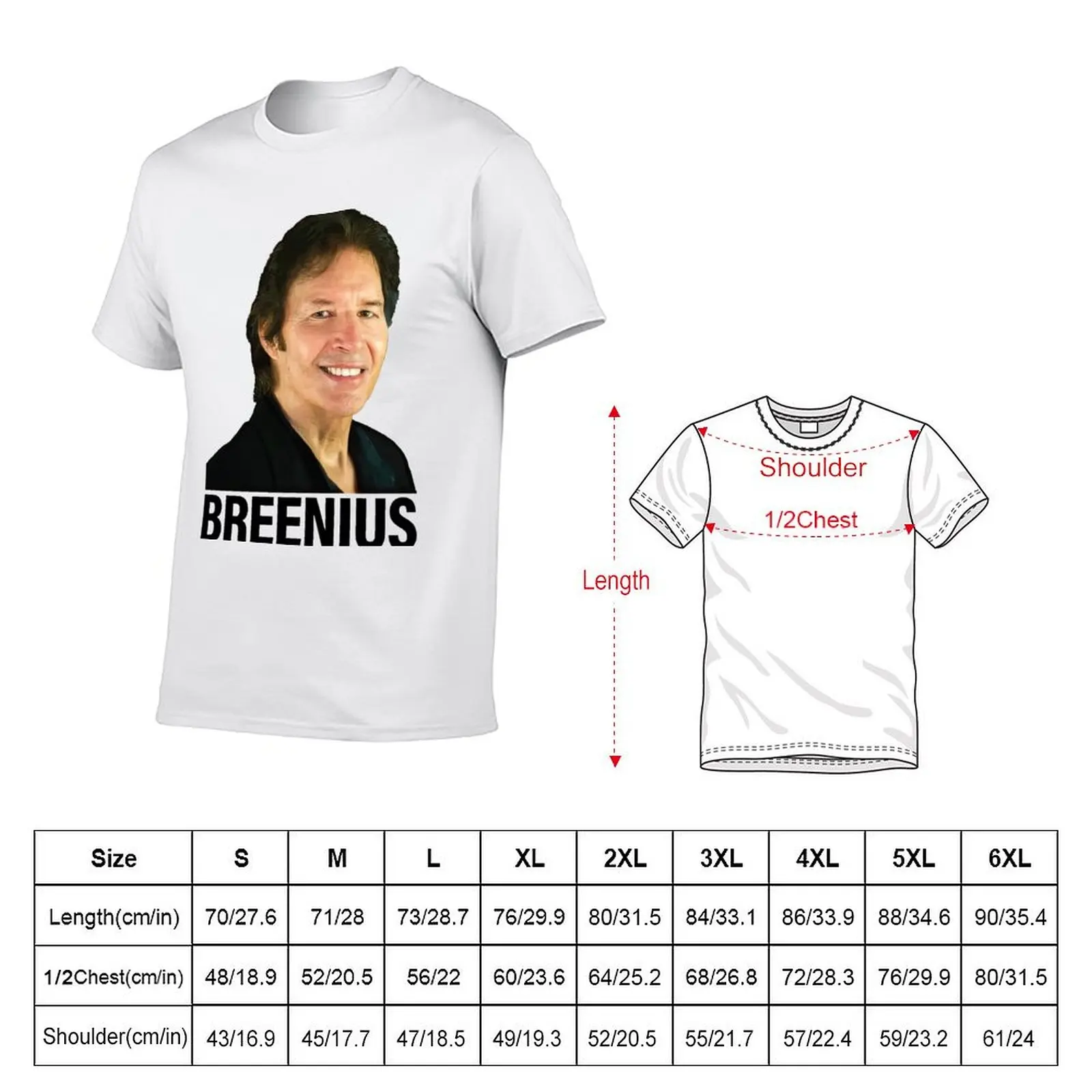 Neil Breen the Breenius T-Shirt Basic Plain Short Sleeve Crew Neck Tee