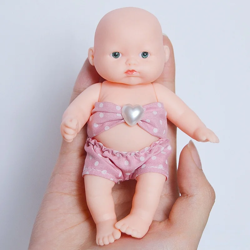 10-12cm Palm doll Reborn Dolls Korean swimsuit shorts ins style doll Doll with Clothes Palm Munecas Dolls for Girls Toys Gifts