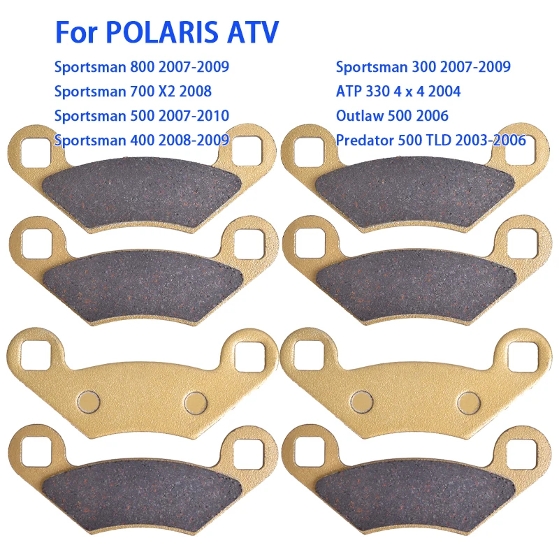 Front Rear Brake Pads Set For POLARIS ATV Sportsman 800 700 500 400 X2 Touring Hawkeye 300 ATP 330 2004 Outlaw Predator 500 TLD