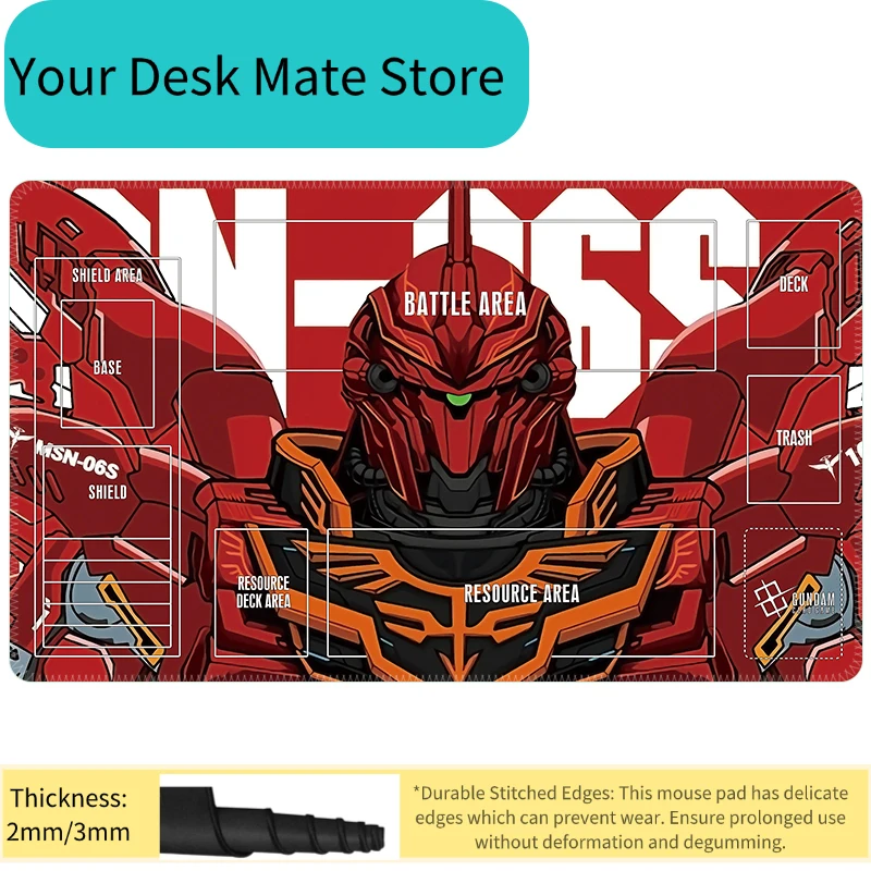 Gundam Tabletop Game Mat Non-Slip Battle Area Mouse Pad for 