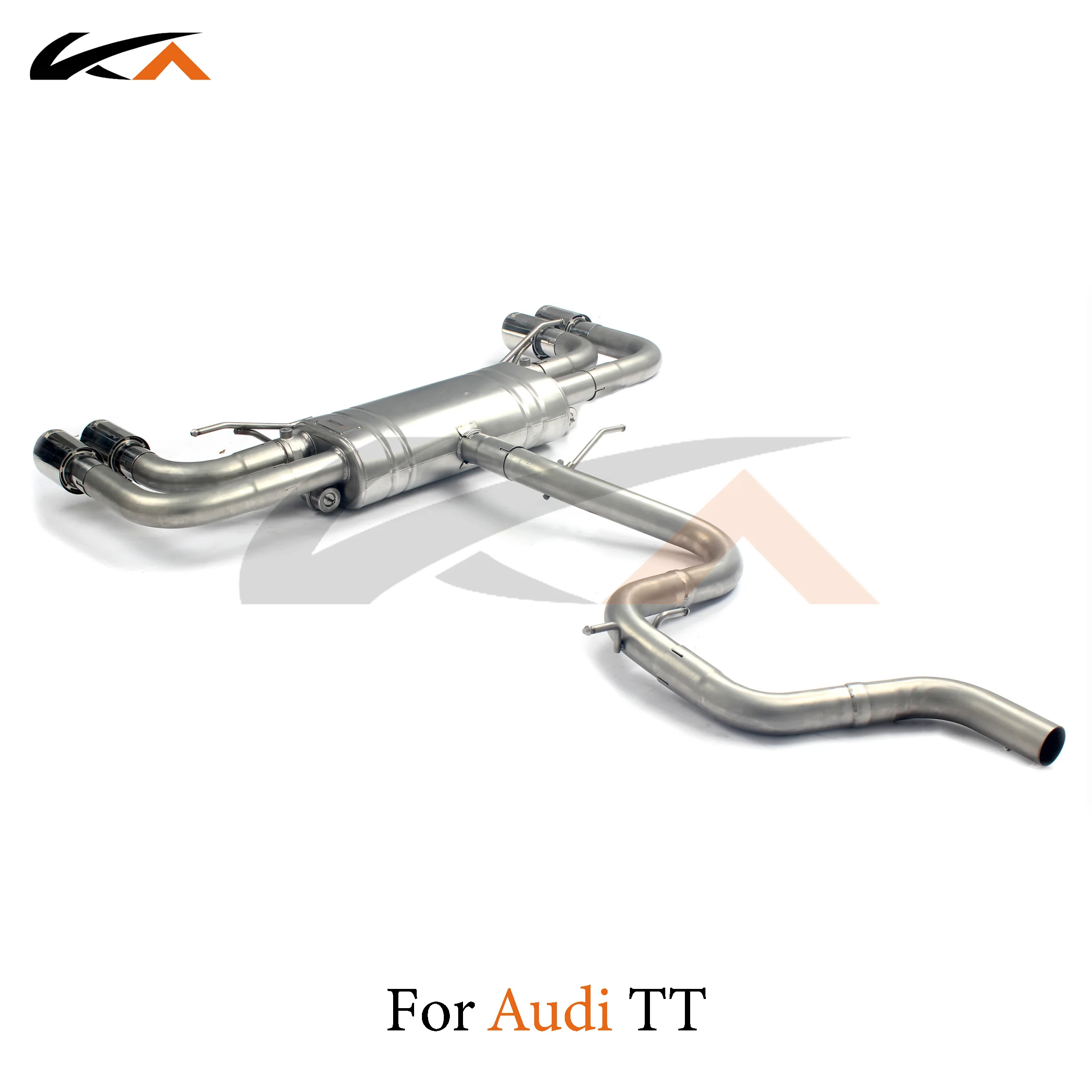 KA Tuning exhaust system stainless catback for Audi TT rear section performance parts muffler with valve