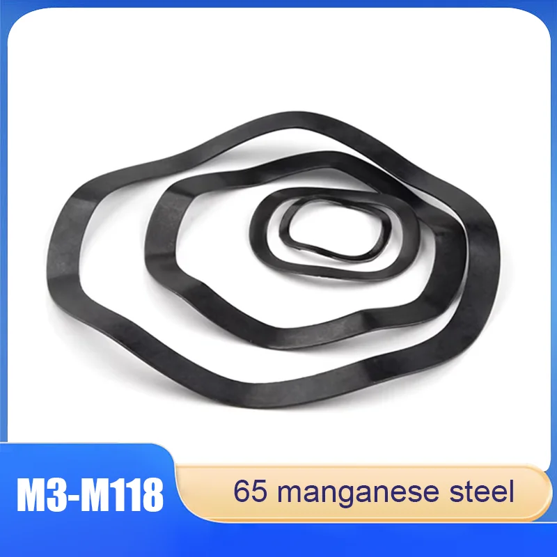 

Wave Washer 65 Manganese Steel M3 M4 M5 M6 M8 M10/14/16/19/27-M118 Manganese Steel 65# 3/5/6/7 Crooked type Spring gasket Washer