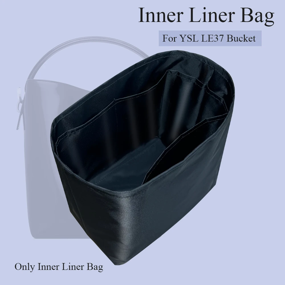 

Nylon Purse Organizer Insert for YSL LE37 Bucket Bag 1:1 Design Inner Liner Bag Organizer Cosmetics Storage Bag Mulitiple Pocket