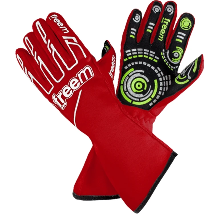 Freem karting racing glove with FIA 8856-2000 label logo