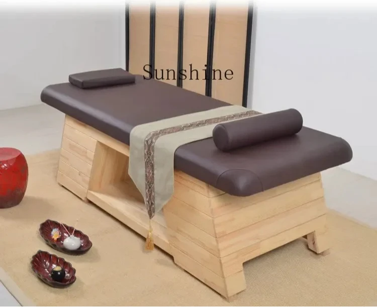 

Solid wood massage and massage bed Household Chinese medicine acupuncture and physiotherapy Simple and modern FT