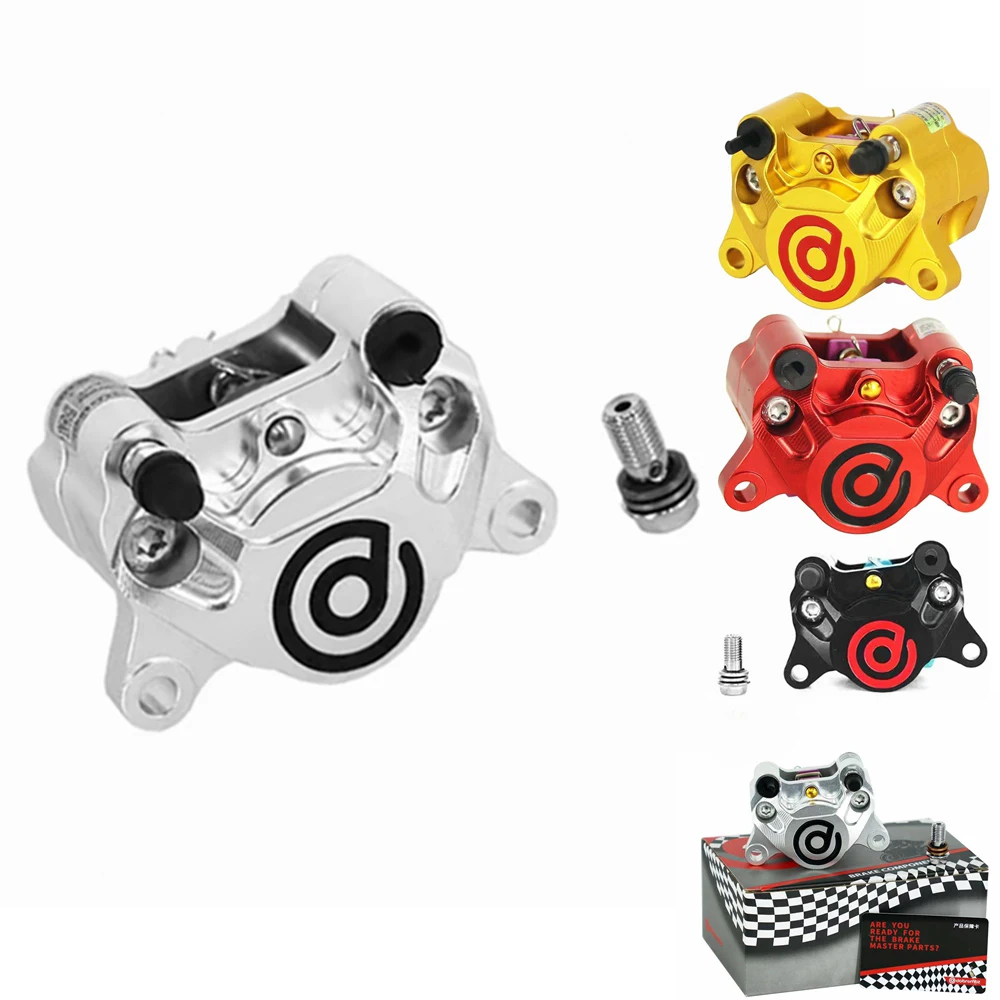 Universale Del Motociclo 84 millimetri di Alluminio di CNC 32 millimetri * 2 Pistoni Pinza Disco Freno Per Honda Suzuki Yamaha RSZ JOG NIU Scooter Dirt Pit Bike