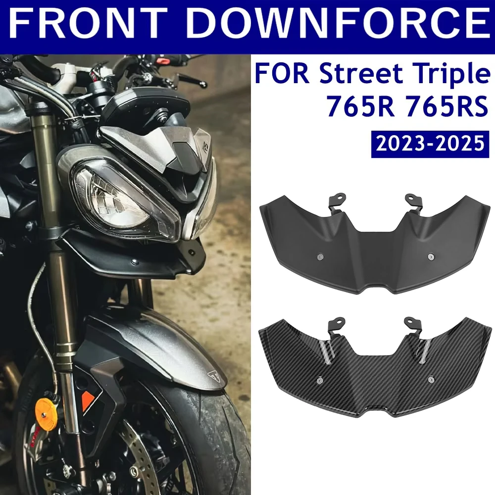 لشارع الثلاثي 765RS 765R 2023-2025 765 R RS دراجة نارية Downforce عارية Forntal الجبهة سبويلر الهوائية الجناح منحرف #1