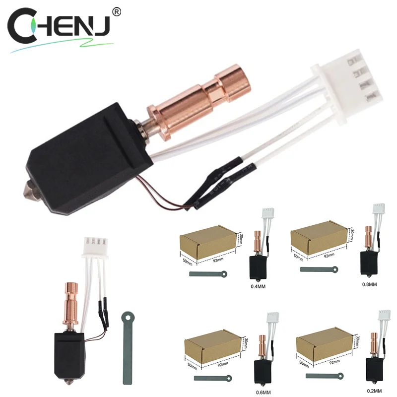 

Kobra S1 Модернизированный комплект из закаленной стали и керамики Hot End S1C 3D-принтер 24 В 48 Вт 200 К Быстрый нагрев 300 ℃ Для Kobra S1 Hotend керамика