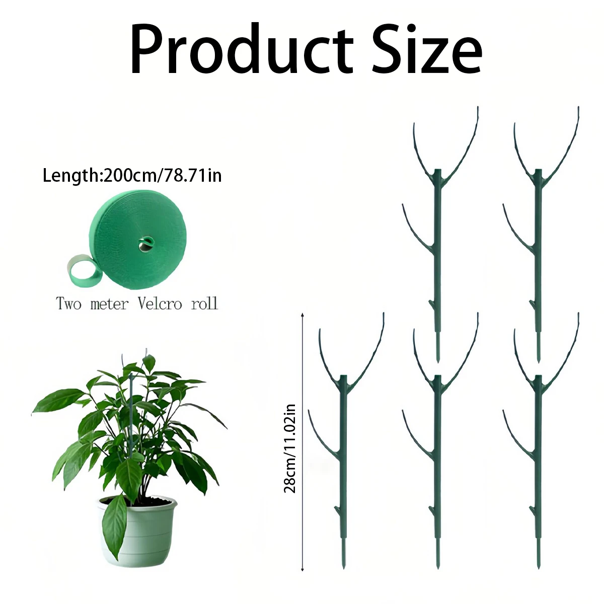 6 Stück Monstera-Pflanzenstützstäbe, entwickelt für die Unterstützung von Kletterpflanzenstängeln – langlebige Gartenstäbe im Rankgitter-Stil – Detail 2