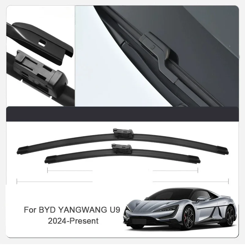 2PCS Car Blade Windshield Wiper For BYD DENZA D9 N7 Z9 Z9GT FCB LEOPARD 5 8 B5 B8 YANGWANG U7 U8 U9 2023-2026 Protect Rubber