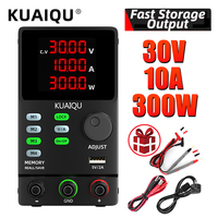 KUAIQU 30V 10A Laboratory Power Supply,Fast Storage Programmable DC Power Supply 120V 200V 300V,Output Switch Presets Current