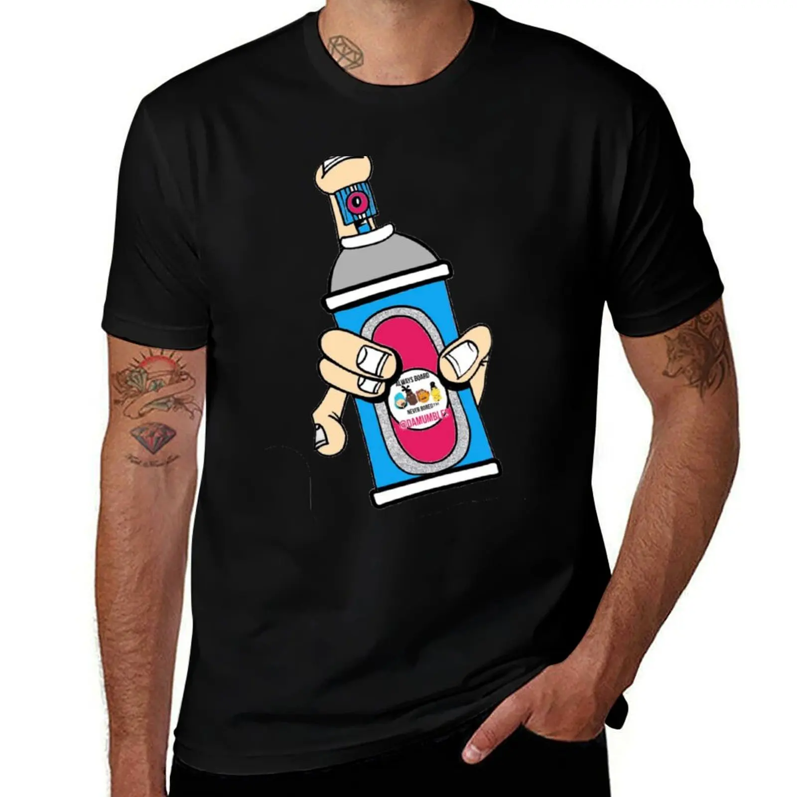

Spray Can T-Shirt cotton t shirts man 100% man t shirt cotton high quality man t shirts for men T-Shirt