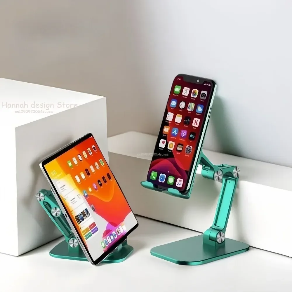 Three Sections Foldable Desk Mobile Phone Holder For iPhone For iPad Tablet Flexible Table Desktop Adjustable Smartphone Stand
