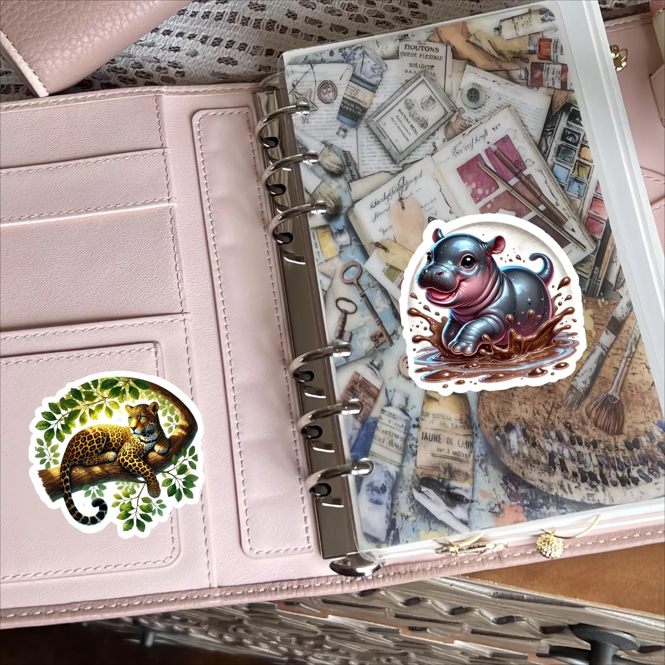 

1 Set Lovely Watercolor African Animal Baobab Tree Stickers Vintage Waterproof for Photo Album Stationery Scrapbooking Diy