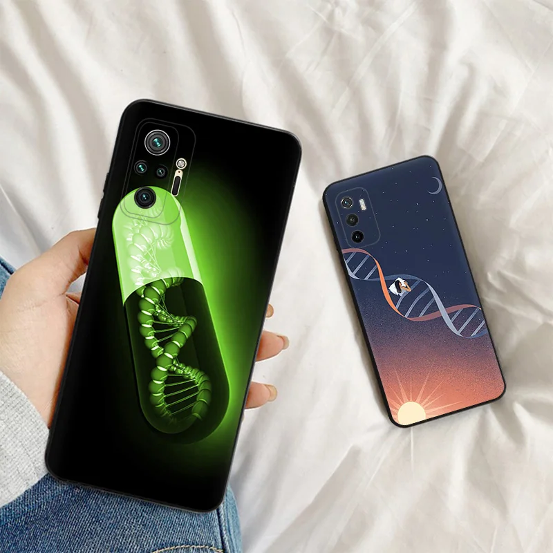 Silicone Soft Phone Case for Xiaomi Poco F5 X3 X4 X5 F3 F4 F1 M3 M4 M5 M5s C61 14 Pro Redmi A3 A3x Science DNA Chemistry Cover