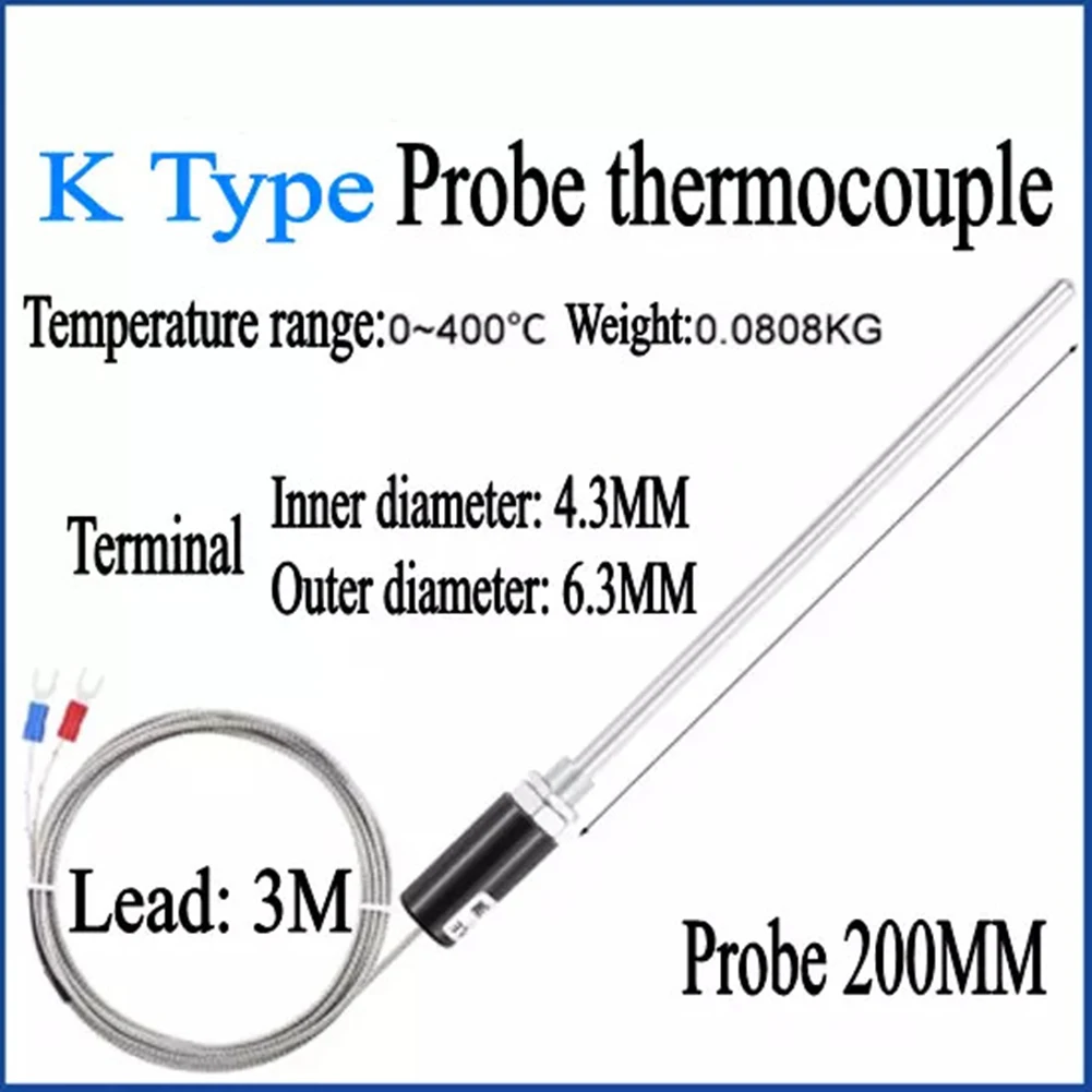 Argon Welded Thermocouple Probe with High Density Steel Wire for Accurate Temperature Measurement in Heating Equipment