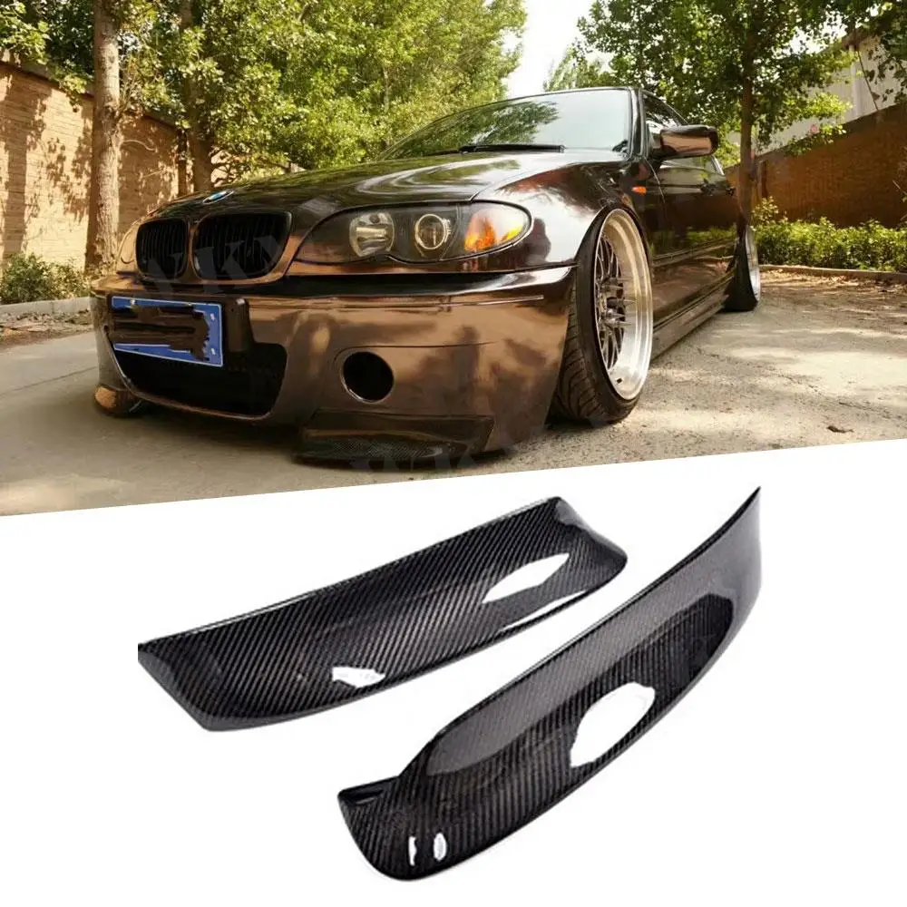 Carbon Fiber Car Front Bumper Lip Splitters Aprons Flaps for BMW 3 Series E46 M3 Coupe 1999 - 2006 Bumper Trims Spoiler