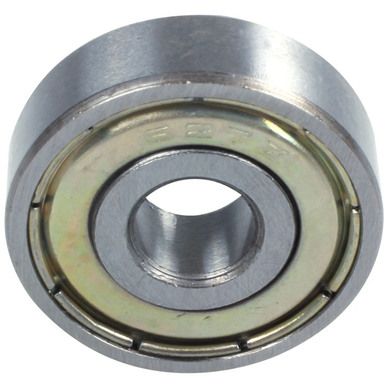 Rodamiento de bolas de ranura profunda, Metal plateado, 627Z, 7Mm X 22Mm X 8Mm, 4 unidades