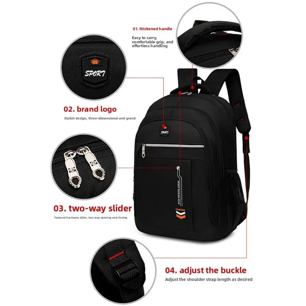Universal Ergonomic Men Backpack Large Capacity Wear Resistant Business Backpack Oxford Cloth Fashion Daypack Work Commute