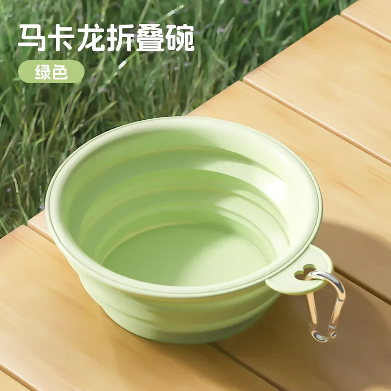 New Pet Out Folding Bowl Drinking Bowl Portable Dog Bowl Outdoor Drinking Dog Food Silicone Pet Drinking Supplies