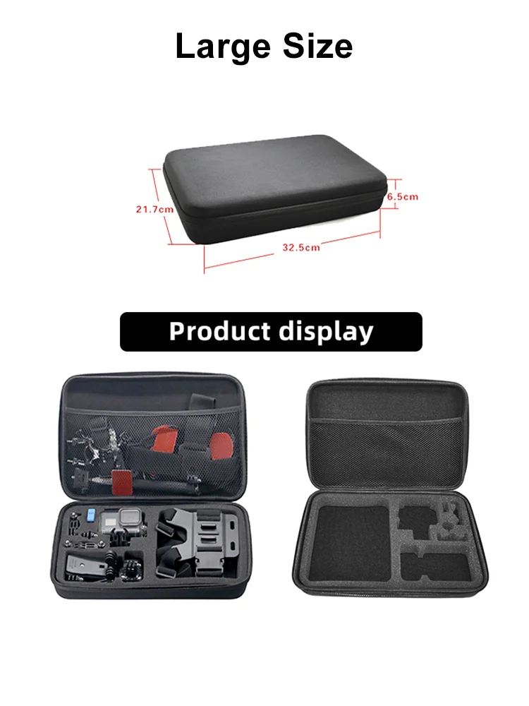 Carrying Case Storage Bag Travel Carry Box For Gopro Hero 12 11 10 9 8 7 6 5 SJCAM AKASO H9R DJI Osmo Action Camera Accessories