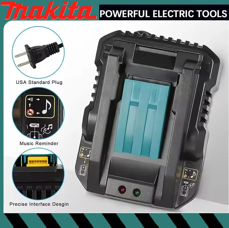 

Зарядное устройство Makita DC18RC 18В для аккумуляторов Li-ion 3/4А, для инструментов Makita Bl1830 Bl1430 14.4В 18В, вилка EU/US