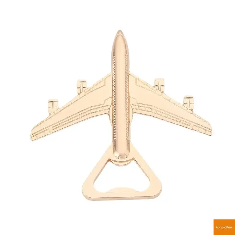 1pc Golden Plane Shape Bottle Opener Funny Airplane Package Beer Opener Gifts Creative Wedding Favors for Guests Cool Gifts