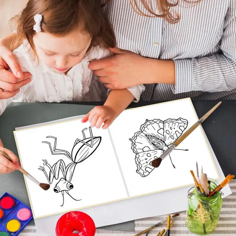 Livre de coloriage Hexapode pour enfants, livre de peinture de dessin animé, nettoyage, amusant, famille, dos