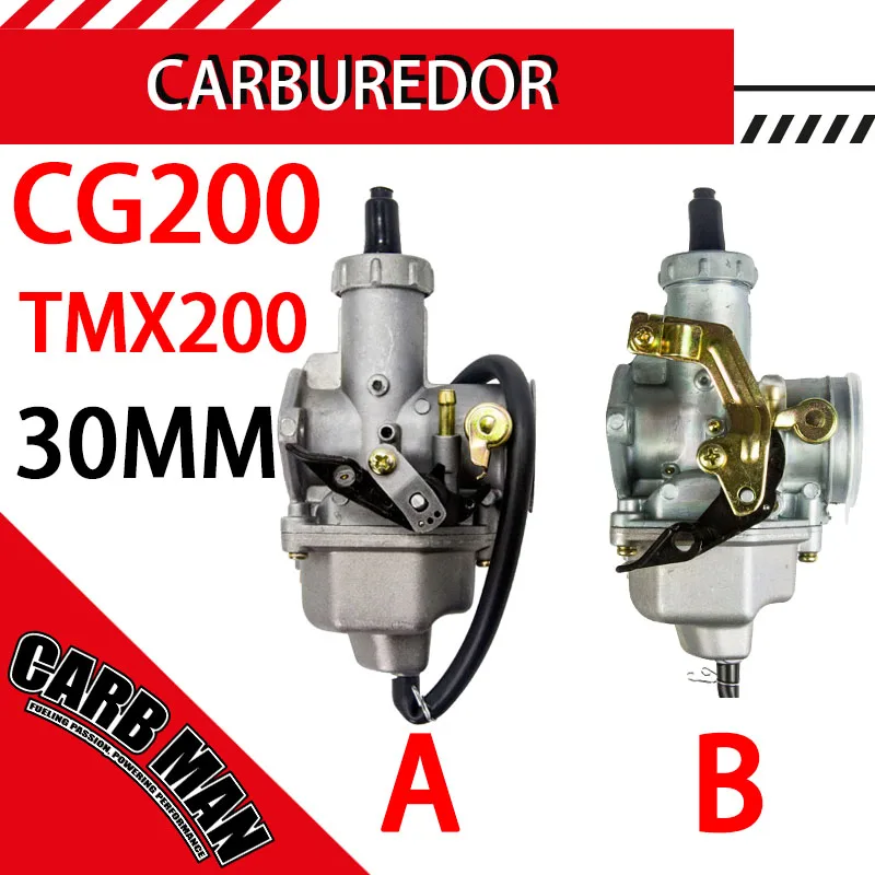 

PZ30 30mm For TMX200 XL200 XR200 XR 200cc 4 Stroke ATV Dirt Pit Bike Honda CG175 CG200 CG250 Go-kart Motorcycle Carburetor Carb