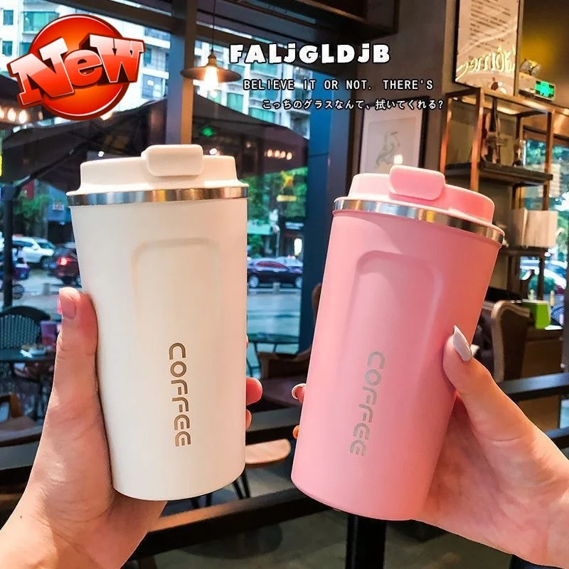 

Double Stainless Steel Vacuum Flasks, Car Thermos Mug, Leak_Proof, Travel Thermo Cup for Tea, Water, Coffee, 380 ml, 510ml