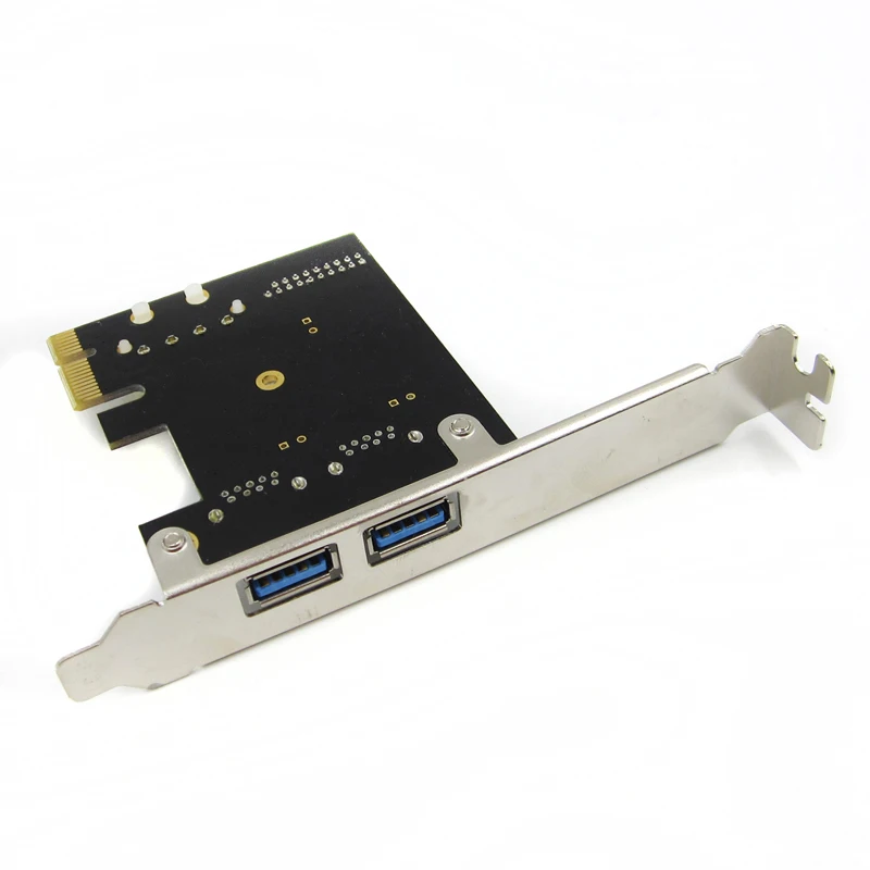 Super Speed USB 3.0 PCI-E 2 Port PCI Express Expansion Card 19-Pin Power Connector for Desktops PC