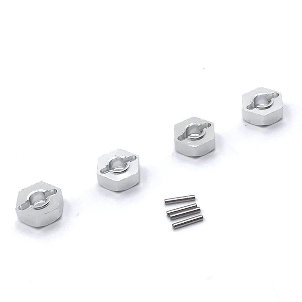 Aluminum Alloy 12mm Combiner Wheel Hub Hex Adapter for Wltoys 104001 1/10 RC Car Upgrade Parts Accessories,Silver