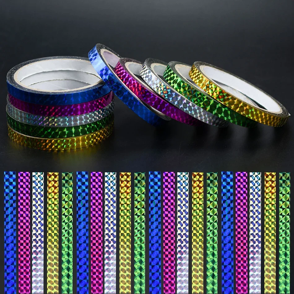 MNFT 3-teiliges holografisches Fischschuppen-Klebeband, selbstklebender reflektierender Laser-Aufkleber für die Herstellung von Angelködern, DIY-Dekoration für harte Köder – Detail 6
