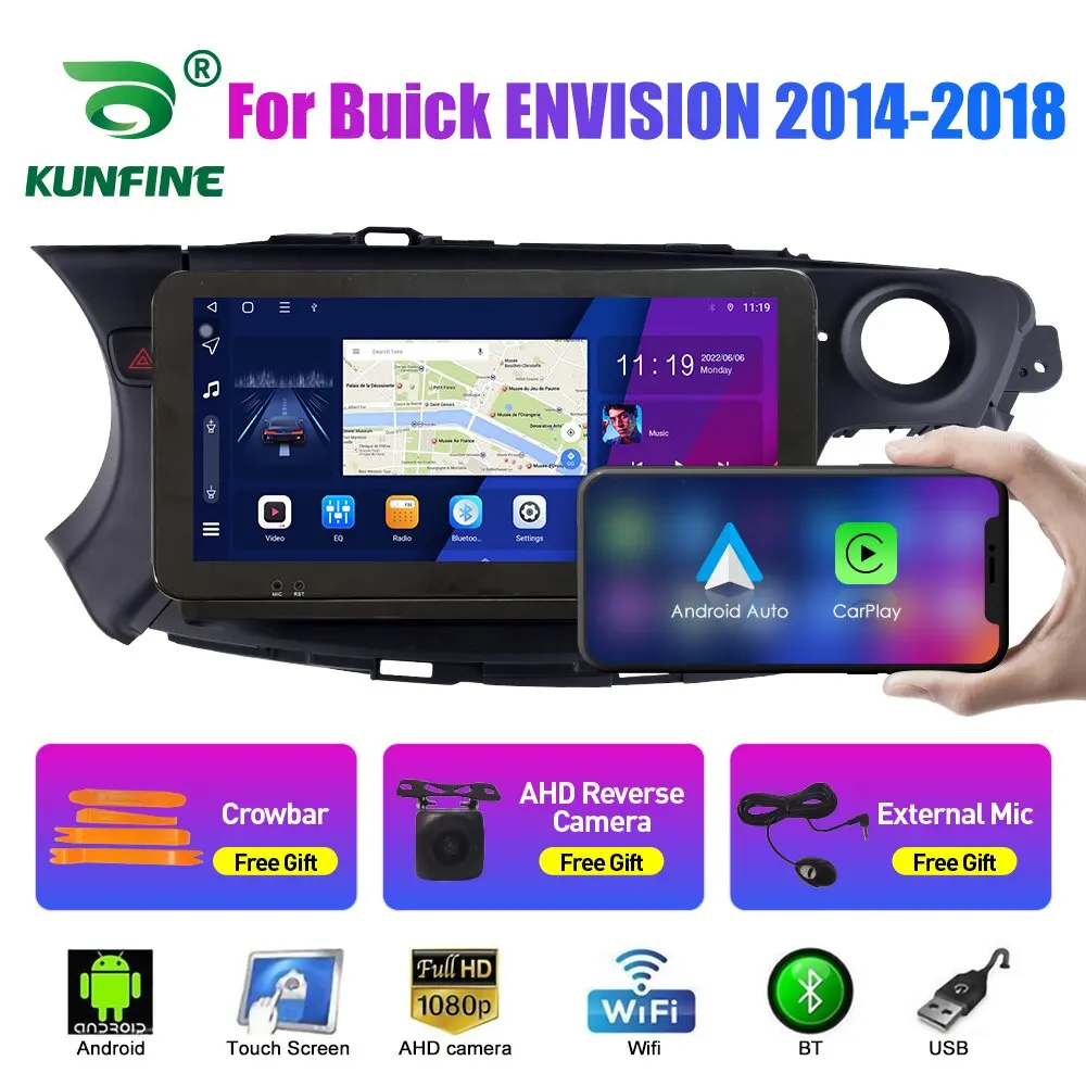 

10,33-дюймовый автомобильный радиоприемник для Buick Enclave 2014, 2Din, Android, восьмиядерный автомобильный стерео DVD, GPS-навигационный плеер, экран QLED Carplay