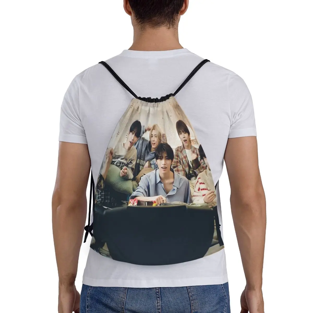 

Boy Next Door KPOP Backpacks Fashion Drawstring Bags Sports Bag Book Bags for Travel School