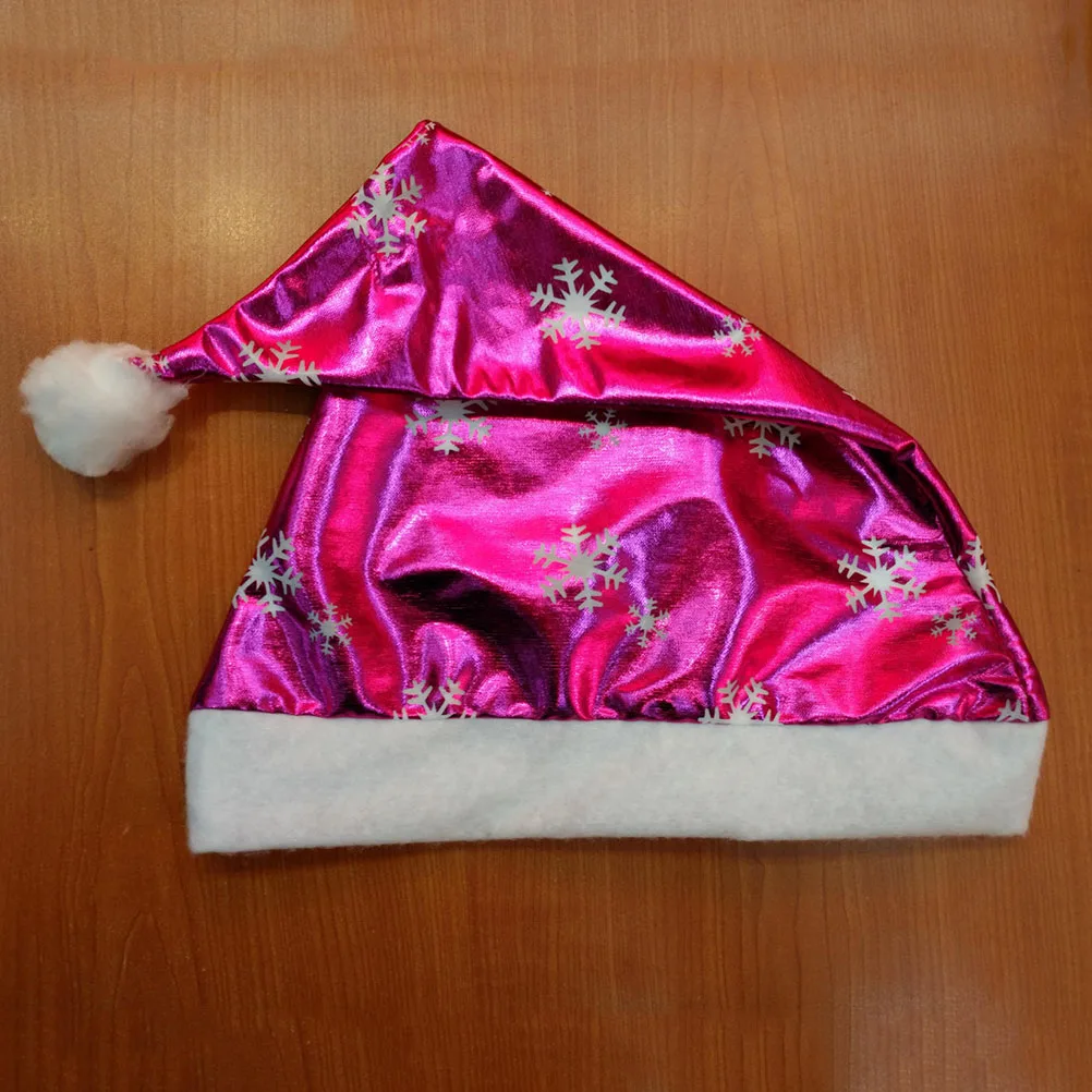 

5 Pcs Santa Hat Christmas Hats for Fashion Adults Snowflake Fluorescence