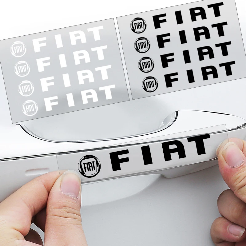 

4 шт. 3D наклейки на дверные ручки автомобиля, наклейки на зеркало заднего вида для Fiat 500 Grande-Punto Astra Bravo Panda Tipo Stilo Egea