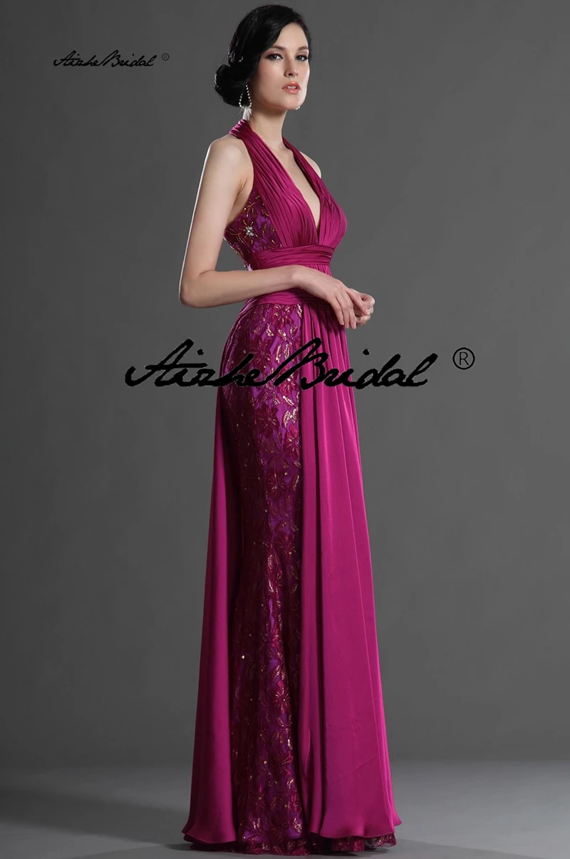 فساتين أم العروس شيفون كلاسيكية رسن على شكل حرف v مزينة بالدانتيل فساتين سهرة بدون ظهر مفتوحة الظهر من Vestidos De Mujer