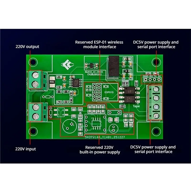 A13E-TTL UART AC Voltage Current Power Statistic Meter Module 85-265V 100Mah-16A 5V Isolated Power Supply