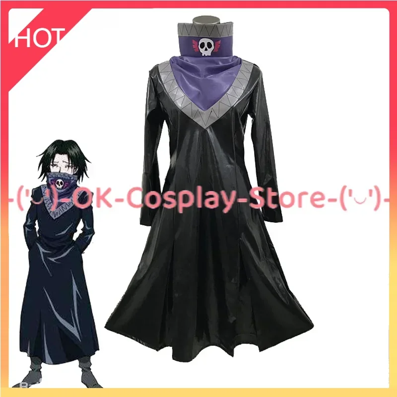 Anime HUNTER×HUNTER Feitan Potoo Cosplay Costume Fancy Party Suit PU Leather Clothing Halloween Carnival Uniforms Custom Made