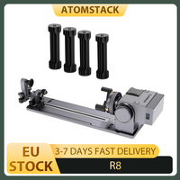 ATOMSTACK R8 Rotary Chuck with Riser Feet for Laser Engraver Adjustable Rotary Axis 180° Rotating for 1-80mm Diameter Objects