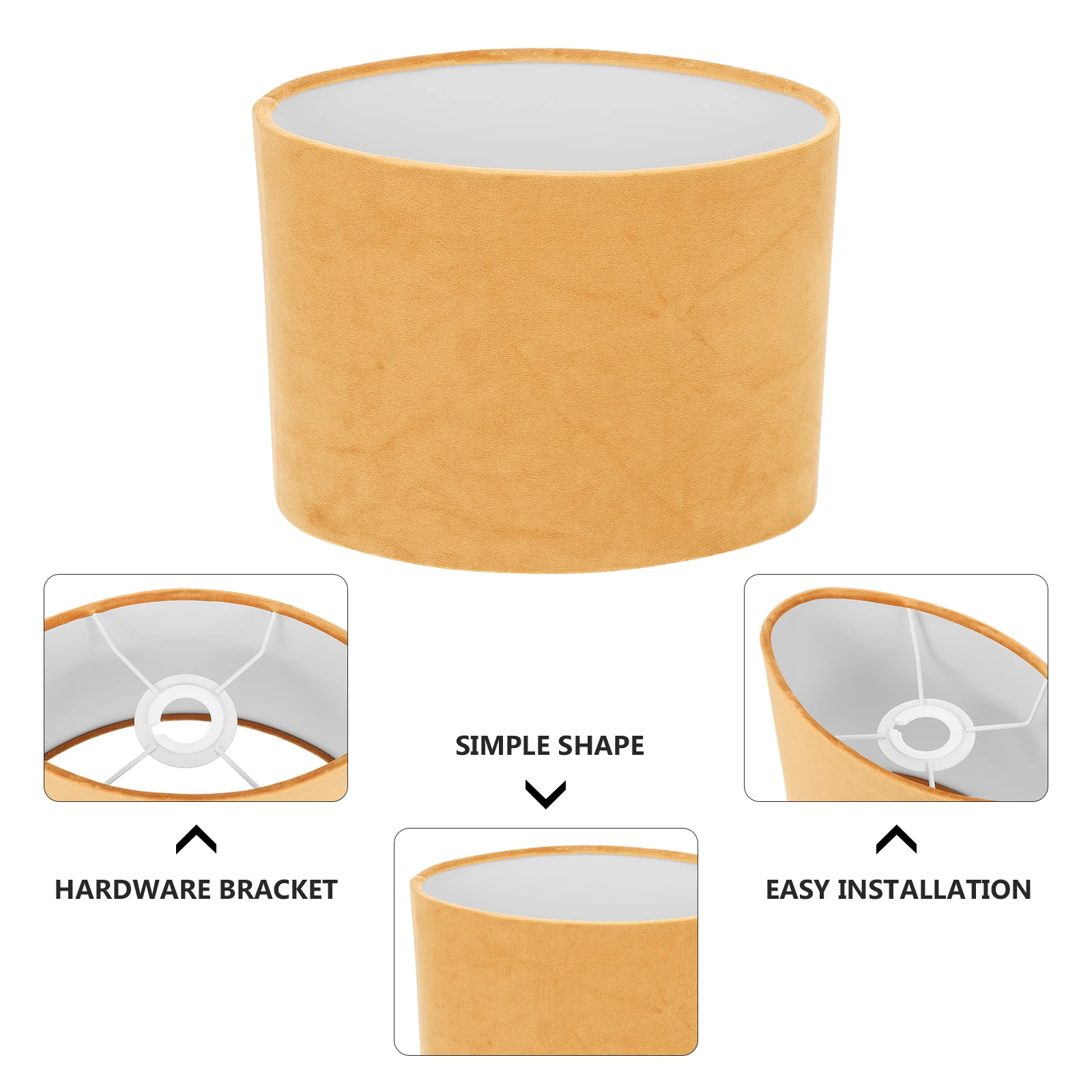 Oval Fabric Lampshade Cloth Dust Cover for Table Light Bedside Lamp Warm Decorative Lighting Accessory Home Bedroom Living Room