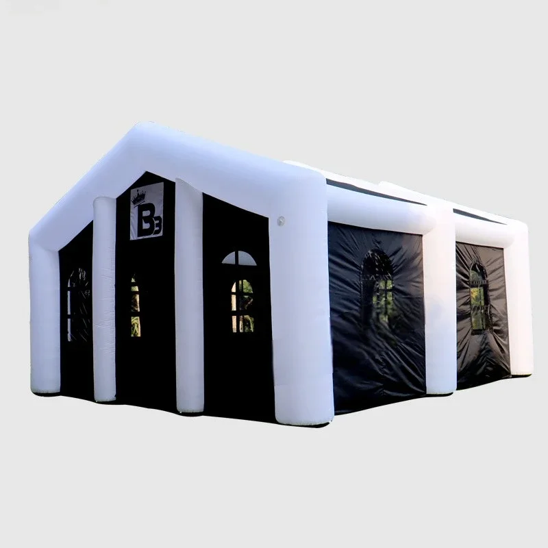 Outdoor 7,4x6,4x4,3 meter opblaasbare evenemententent met aangepast logo / 24x21x14 voet opblaasbare tent aangepast